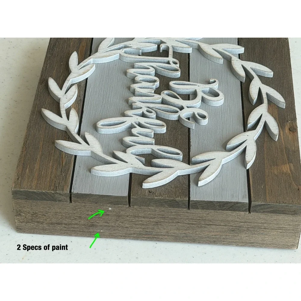 Be Thankful Wood Crate Style Wall Hanging or Stand Up 3D Cabin Country 7.875